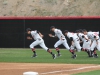 Players practice sprinting to prep for the new field's grand opening game against the College of the Desert on Jan. 27. Michaela Sanderson/The Telescope