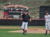 Professor and Baseball Coach Emeritus Bob Vetter (now serving as an assistant coach) throws the first pitch of the 2016 Palomar College baseball season at the new Baseball Field on Jan 27 as Head Coach Buck Taylor looks on. Vetter was Palomar's head coach until 2005. Stephen Davis/The Telescope