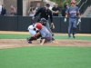 College of the Desert Chris Burciaga (#29) watches as his teammate Cole Danielson (#7) gets tagged out at home by Palomar catcher Mike Benson (#24) during the Jan. 27 game at Palomar College's new baseball field. Tracy Grassel/The Telescope