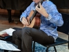 Former Palomar professor, Colin McAllister, warms up during sound check prior to Concert Hour at Palomar’s performance lab on Oct. 1, 2015. McAllister a guitarist, conductor and historian, holds a Ph.D of Musical Arts from UCSD. Brandy Sebastian/the Telescope