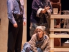 (L-R) Bryce Ayers as the policeman, Heather Fiore as Wang, and Martina Hila as Mrs. Shin speak with Ingrid Trovão's Shui Ta (not pictured) during Palomar's 'The Good Person of Setzuan' on Oct. 1 at Palomar's Studio Theatre. Claudia Rodriguez/The Telescope