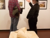 Photography student Hank Harrington and photography instructor Will Gibson have a conversation about one of the many art pieces ay this years Faculty Exhibition at the Boehm Gallery, Palomar College, Dec. 2. Patty Hayton/The Telescope