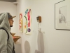 Robert Torres admires a work by Hellen Wilson at the opening of the Faculty Show, "Ripe". Palomar College, San Marcos, Wednesday evening 6pm December 2.2015 Patty Hayton/The Telescope