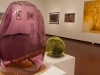 In the forefront, two glass and mixed media pieces by Michael Hernandez from a room filled with a many different mediums of art at the opening reception of the Annual Faculty Exhibition at the Boehm Gallery, Palomar College, San Marcos. December 2; 2015; Patty Hayton/The Telescope