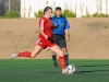 Grace Busby, forward #22, strikes with fierce focus for a penalty kick against College of the Desert's, Roadrunners at Minkoff Field, Palomar College, Friday, Sept. 18, 2015. With only a minute and twnety four seconds left in the game Busby scores the winning goal leaving the team with a final score of 4-2. Brandy Sebastian/The Telescope