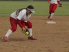 Palomar’s Kali Pugh follows the ball into her glove and records the second out of the fourth inning against visiting Cerritos College April 21 The Comets beat the Falcons 9-1 and finished the year 33-3-1 (17-1 PCAC) and are ranked #1 in Southern California and #2 in the state. Philip Farry / The Telescope