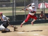 Palomar’s Leah Gordon (21) jumps out of the way of a pitch during the fourth inning. The Comets beat the Cuesta College Cougars 21-4 in five innings on May 3. The Comets swept the Cougars 2-0 to advance in the Southern California Regional playoffs. Philip Farry / The Telescope