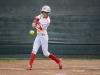 Palomar pitcher Summer Evans #2 getting a base hit against Mt. San Jacinto College on March 11. The Comets would go on to win at home 8-0. Seth Jones/The Telescope