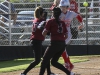 Palomar's Meci Lerno (12) beats out an infield hit during the second inning against San Diego City College. The Comets ranked #4 in the state beat the visiting Knights Wednesday 04 March 12-0 in five innings and improved their record to 14-1-1 (6-0 in conference play). Philip Farry / The Telescope