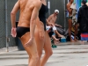 Palomar's Neal Gorman and Michelle Jacob (l to r) enjoying a laugh on the pool deck during the swim meet against Grossmont at the Wallace Memorial Pool on April 8.