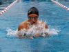 Palomar's Ryan McCauley swims the men's 100-yard breaststroke during the meet against Grossmont at the Wallace Memorial Pool on April 8. McCauley placed first with a time of 1.02.71. Coleen Burnham/The Telescope