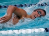 Palomar's Ryan McCauley swims the men's 200-yard IM during the meet against Mesa at the Mesa College Pool on March 4. McCauley placed first with a time of 2.03.09. Coleen Burnham/The Telescope