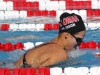 Palomar's Lucy Gates swims a leg of the 350-yard Women's Breastroke Relay event during the 2016 Waterman Festival Relays at the Wallace Memorial Pool on Feb. 6. Palomar women swam a time of 4.43.98 and earned it them first place. Coleen Burnham/The Telescope