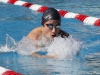 Palomar's Ryan McCauley swims a leg of the Men's 350-yard Breastroke Relay event during the 2016 Waterman Festival Relays at the Wallace Memorial Pool on Feb. 6. Palomar men swam a time of 4.02.97 and earned it them first place. Coleen Burnham/The Telescope