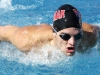 Palomar's Neal Gorman swims the butterfly leg of the 400-yard IM event during the 2016 Waterman Festival Relays at the Wallace Memorial Pool on Feb. 6. Gorman swam a time of 5.04.59 and earned it him second place. Coleen Burnham/The Telescope