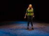 Roxanne Reed fists clenched, as she acts out in one the skits about loves in and outs. From the play "Too much light makes the baby go blind" at a dress rehearsal Thursday evening at Palomar College Nov. 12. Patty Hayton / The Telescope