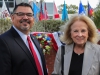 Adrian Gonzales, Interim Superintendant/President of the Palomar College Governing Board and Nancy Chadwick, Palomar Community College District Governing Board Trustee at the Veteran's Day ceremony held on the Student Union quad. Nov. 10, 2015. Lou Roubitchek / The Telescope