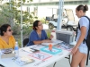 Palomar support staff Estela Gibson and Dianna Trujillo, assist student Brianna Knight at the Ask Me Campaign Booth in the Student Union on Tuesday afternoon, Aug. 18, 2015. Yvette Monteleone/The Telescope