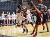 Quick on her feet, Chelse Ayala #5, guard, saves the almost out of bounds ball against Santa Ana, The Dome, Nov. 5, 2015. Ayala contributes 4 steals against the Dons, the Comets win 86-60 (1-0). Brandy Sebastian/The Telescope