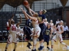 Palomar forward Lynnzy Troxell (44) goes for a rebound against College of the Canyons defenders Hannah Green (25) and Marina Rojas (4) during the Feb. 26 Southern Regional Playoffs Second Round game at the Dome. Palomar won 77-54. Tracy Grassel/ The Telescope