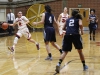 Palomar's Ariana Hernandez (4) drives the ball up court during the women's basketball game against Mira Costa at the Dome on Jan. 27. Other players shown (l to r) Jessica Ramirez (4), Mikaela Shannon (34), Kim Noland (2), Camilee Blayecook (10). The Comets won 83-34. Coleen Burnham/The Telescope