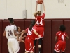 Comets forward Lynnzy Troxell pulls down one of her 6 defensive rebounds in the Mar 7 CCCAA Southern California Championship final round game against Mt. San Antonio College. Troxell had a total of 9 rebounds, 5 points, 2 steals, and 3 assist in the 60-54 loss to Mt. SAC. Stephen Davis/The Telescope