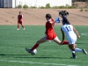 Palomar forward Grace Busby (22) passes the ball down Minkoff Field. She scored the one goal that won the game against MiraCosta (1-0) Nov. 13. Kari Clarke/ The Telescope