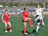 Palomar defender Alexis Tietjen (5) battles for the ball against a MiraCosta player on Nov. 13. The Comets won 1-0. Kari Clarke/The Telescope