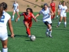 Palomar defender Alexis Tietjen (5) battles for the ball against a MiraCosta player on Minkoff Field Nov. 13. The Comets won 1-0. Kari Clarke/The Telescope