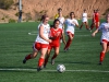 Palomar's Lydia Ayala competes with a visiting Santa Ana College player for control of the ball on Minkoff Field on Sept. 8. the Comets would end up losing 0-1. Seth Jones/The Telescope