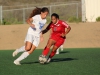 Palomar's Alexis Tietjen (5) fighting for ball control against San Bernardino Valley in Minkoff Field on Oct 2. Jennifer Gutierrez/The Telescope