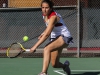 Palomar's Bettina Olah returns the ball during her doubles match with partner Teresa de Anda at the Palomar Tennis Courts on Feb 26. Olah and de Anda won their match 8-0. Dirk Callum/The Telescope