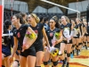 The sophmores of the Palomar women's volleyball team recieve flowers in celebration of their last home game at the Dome on Nov. 18. Palomar was defeated by Mesa 3 matches to 1. Seth Jones/The Telescope