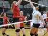 Palomar’s Taylor Schade (#18) blocks a shot during the second set against Mt. San Jacinto on Friday, Nov. 6, 2015 at the Dome. Palomar defeated Mt. San Jacinto three sets to one (25-14, 25-23, 22-25, 25-29). Yvette Monteleone / The Telescope