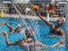 Palomar’s Lucy Gates scores a goal during the first period against Miramar College. Gates finished the game with four goals The Comets defeated the Jets 17-2 Sept. 2 at the Wallace Memorial Pool. Philip Farry / The Telescope