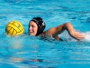 Palomar's Kendyl Mundt (3) moves the ball forward for the Comets at the 2015 Women's Water Polo Pacific Coast Athletic Conference on Nov. 7 at the Ned Baumer pool. The Pacific Coast Athletic Conference (PCAC) is an intercollegiate athletic conference governed by the California Community College Athletic Association (CCCAA). Palomar defeated Miramar 14 - 6. The Comets took third place overall. Coleen Burnham/The Telescope