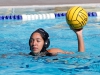 Palomar's Ashley Rodriquez (2) gets ready to throw the ball at the 2015 Women's Water Polo Pacific Coast Athletic Conference on Nov. 7 at the Ned Baumer pool. The Pacific Coast Athletic Conference (PCAC) is an intercollegiate athletic conference governed by the California Community College Athletic Association (CCCAA). Palomar defeated Miramar 14 - 6. The Comets took third place overall. Coleen Burnham/The Telescope