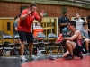 Palomar's wrestling coach Brody Barrios, instructs wrestler, Kirk Kaliszewski, on strategy to win his match against Santa Ana at the Dome, Oct. 28. Brandy Sebastian/The Telescope