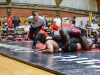 Palomar's heavyweight Seville Hayers competes Santa Ana's Abraham Aguilar, at the Dome Oct. 28. Hayes, ranked No. 2 in the state, wins the match by major decision by referee Randy Hartman. Brandy Sebastian/The Telescope