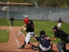 February 03, 2015 | Palomar baseball player #33 Francis Christy swings at a pitch during the second inning. The Comets hosted visiting Orange Coast College Tuesday afternoon at Meyers Field. The Comets ranked #2 in the state defeated the #1 ranked Pirates 4-3. Philip Farry / The Telescope