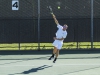 February 12, 2015 | Palomar tennis player Christian Corse serves during the first set. The Comets hosted visiting Mt. San Jacinto college. The Eagles beat the Comets 6-3 Thursday afternoon on the Comets courts.  Philip Farry / The Telescope