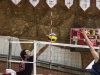 Palomar College Sophomore Middle-Blocker Anthony Pippen (left) scores by faking a spike against Orange Coast College, Wednesday April 2, 2014 in the Dome. Lucas Spenser/Telescope.