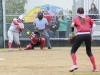 Palomar's Katy McJunkin knocked in two runs on this bottom of the 5th inning double at Palomar College Softball Field on March 11. Taylor Moore scored from 3rd base and Brienna Dunckel came in from 2nd base to give The Comets a 9-1 win over Mt. San Jacinto College. The win improved The Comets overall record to 16-1 (7-0 PCAC). Stephen Davis/The Telescope