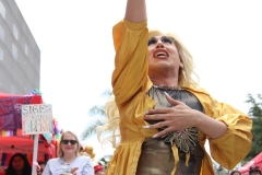 Lady Blanca steals the show with her second dance performance at the Pride Center's Queerceñera celebration. Photo credit: Griselda Garcia