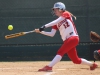 Palomar third baseman Maci Lerno hits her 2rd home run of the game in the 3rd inning to put Palomar up 17-0 against Imperial Valley College on April 23 at Palomarâs softball field. Lerno went 3-3 with 3 homeruns and 7 RBIâs, and pitched 2 perfect innings in the Cometsâ 25-0 win over the Arabs. The win gave the Cometâs a perfect 18-0 conference record for the first time since 2005. Scott Colson/The Telescope