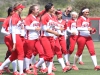 Palomarâs softball team celebrate after beating Imperial Valley College 25-0 on April 23 at Palomarâs softball field.  The Cometsâ offense scored a season high 25 runs, in part to a combined 5 home runs and 15 RBIâs from outfielder Keilani âKKâ Fronda and third baseman Maci Lerno, and perfect pitching performances from Dani Cowan, Maci Lerno, and Kristina Carbajal. The win over the Arabs gave the Cometâs a perfect 18-0 conference record for the first time since 2005. Scott Colson/The Telescope