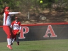 Palomar shortstop Kali Pugh fields a groundball against Southwestern College on April 16 at Palomarâs softball field. Pugh went 3-4 with a double and an RBI in the Cometâs 11-3 win over the Jaguars. The win improved Palomarâs conference record to a perfect 16-0 record with one conference game left. Scott Colson/The Telescope