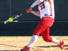 Palomar shortstop Kali Pugh hits an RBI double in the 5th inning to put Palomar up 10-3 against Southwestern College on April 16 at Palomarâs softball field. Pugh went 3-4 with a double and an RBI in the Cometâs 11-3 win over the Jaguars. The win improved Palomarâs conference record to a perfect 16-0 record with one conference game left. Scott Colson/The Telescope