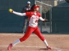 Palomar relief pitcher Kristina Carbajal throws a pitch against Citrus College on Feb 25 at Palomarâs softball field. Carbajal pitched the last 3 inning and didnât give up a run in the Comets 4-1 win over the Owls. The win was the 8th win in a row for the Comets. Scott Colson/The Telescope