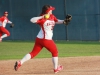 Palomar shortstop Kali Pugh fields a ground ball and throws to first baseman Paige Falconeiri against Citrus College on Feb 25 at Palomarâs softball field. The Comets picked up their 8th win in a row to improve their record to 9-1 on the season in their 4-1 win over the Owls. Scott Colson/The Telescope